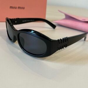 Miu Miu Sleek Black Sunglasses